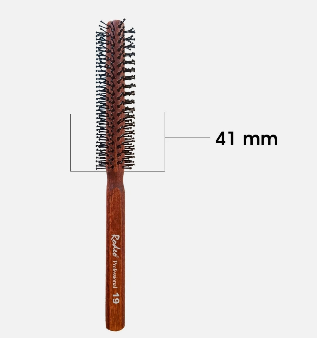 Rodeo Professional | Hair Brush | No. 19 - 41 mm | Wooden Non-Slip Handle