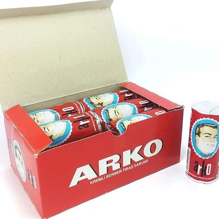 ARKO Shaving Cream Soap Sticks – Box of 12