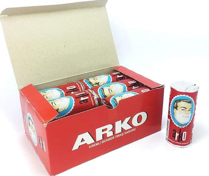 ARKO Shaving Cream Soap Sticks – Box of 12