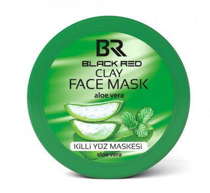 BR Black Red Clay Face Mask