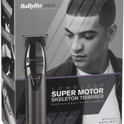 BaByliss Cordless Super Motor Skeleton Trimmer - Black