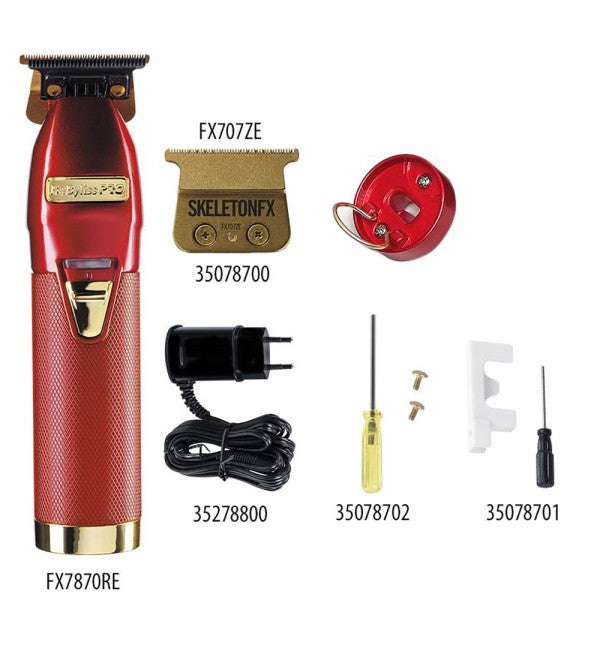 BaByliss Pro Trimmer SkeletonFX Red 4Artists