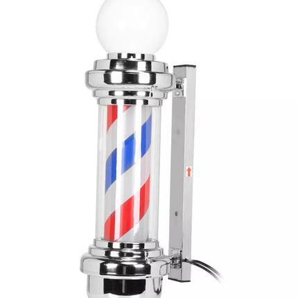 Barber Pole Light with a top lamp