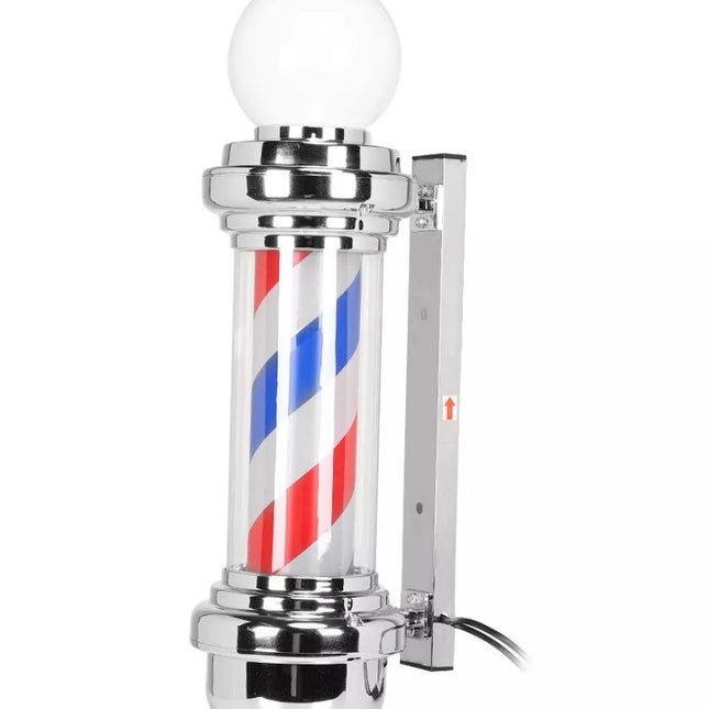 Barber Pole Light with a top lamp