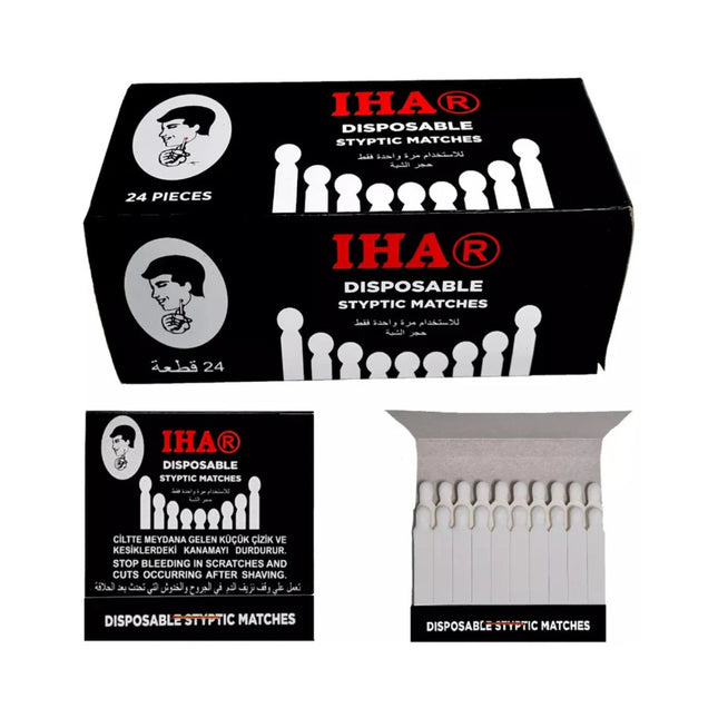 IHA Disposable Styptic Matches Box - 24 Piece