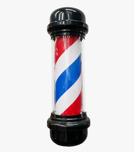 DR Barber Pole Light with Black metal frame