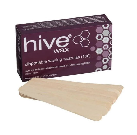 Hive Disposable Wooden Waxing Spatulas (100)