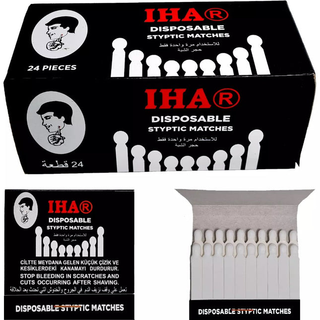 IHA Disposable Styptic Matches Box - 24 Piece