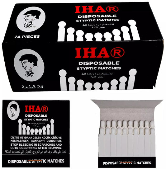 IHA Disposable Styptic Matches Box - 24 Piece