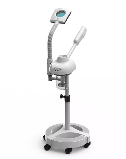 SkinMate 2 in 1 Steamer and Mag Lamp White