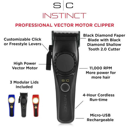 StyleCraft Instinct Professional Vector Motor Cordless Hair Clipper