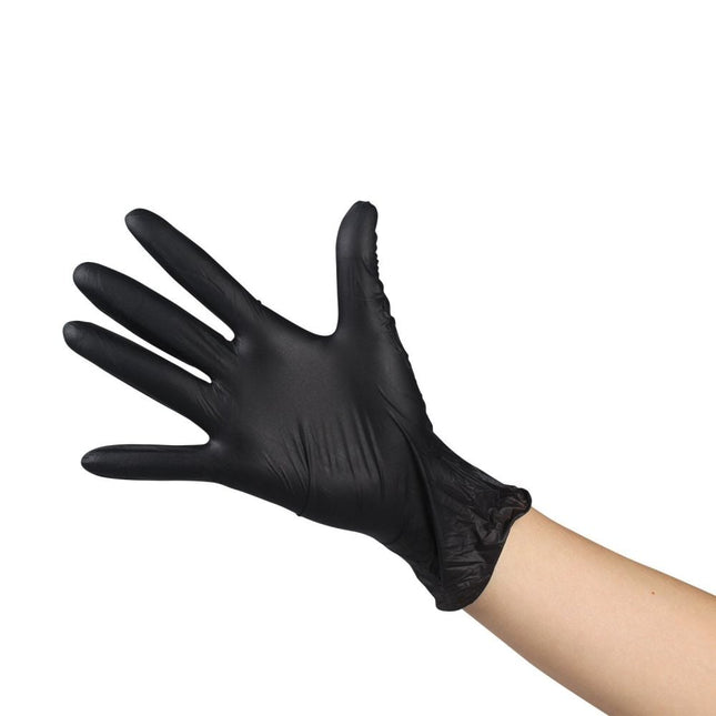 JRL Nitrile Gloves Black Large (100)