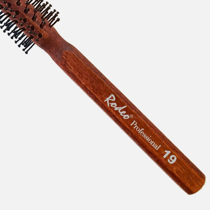 Rodeo Professional | Hair Brush | No. 19 - 41 mm | Wooden Non-Slip Handle