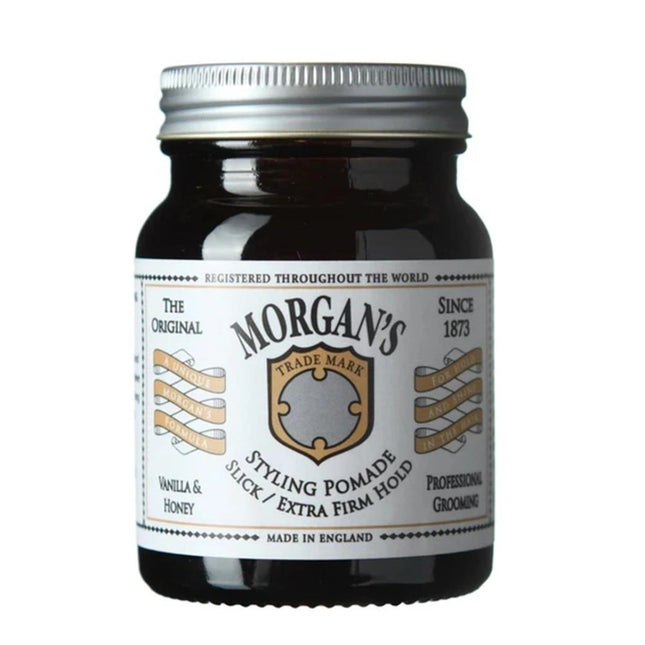 MORGAN'S Styling Pomade- Slick / Extra Firm Pomade - Vanilla & Honey - 100ml