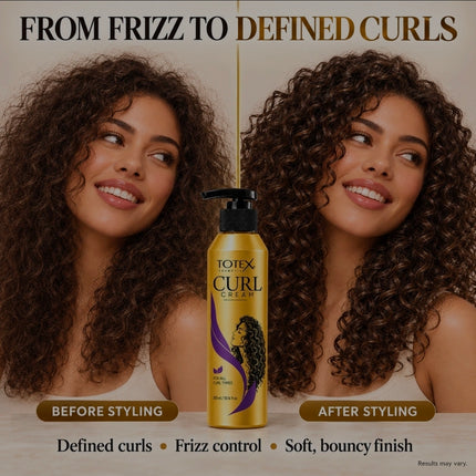 Totex Curl Cream 300ml | Lightweight Hair Styling Cream for All Curl Types