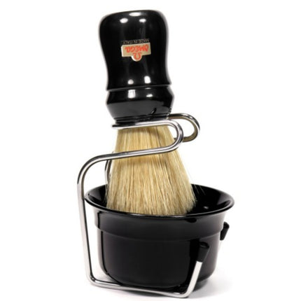 49.18 Omega Pure bristle shaving brush with bowl and stand