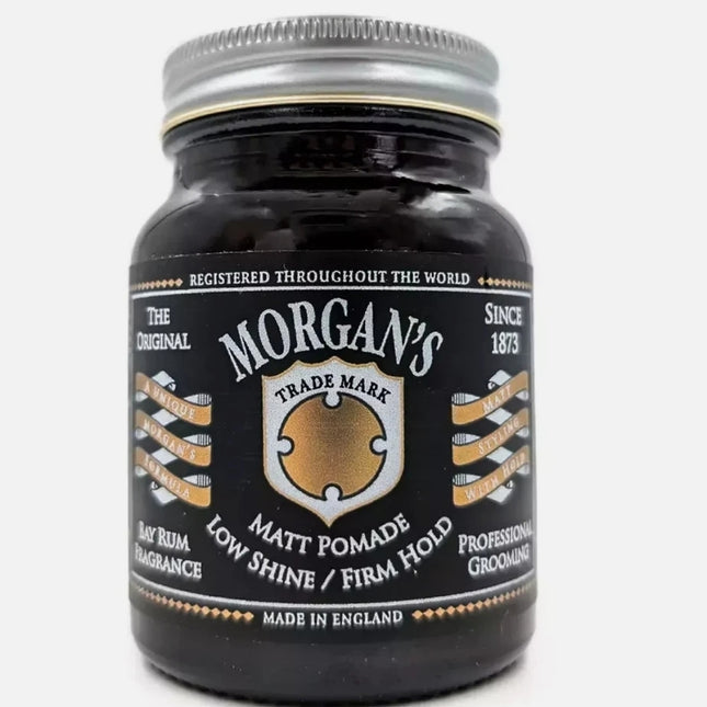 MORGAN'S Bay Rum Matt Pomade- Low Shine / Firm Strong Hold Hair Styling - 100ml