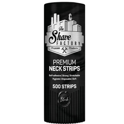 The Shave Factory Premium Neck Strips (500 Strips) Black