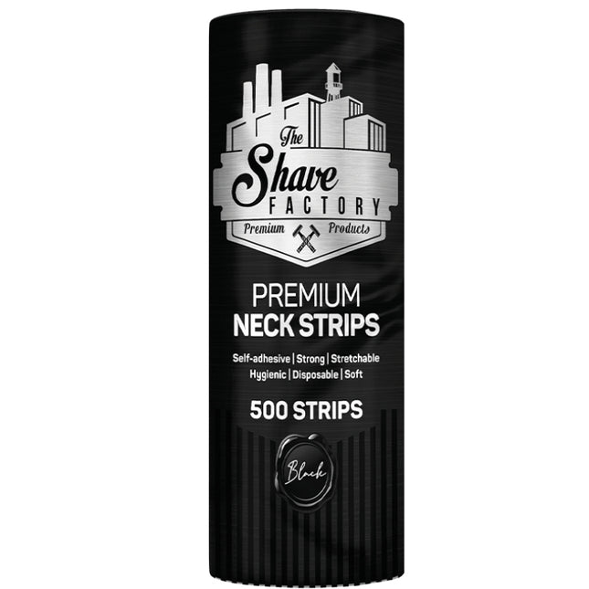 The Shave Factory Premium Neck Strips (500 Strips) Black