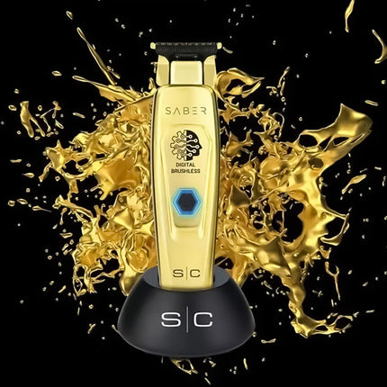 StyleCraft SC Saber Cordless Digital Brushless Motor Metal Trimmer - Gold
